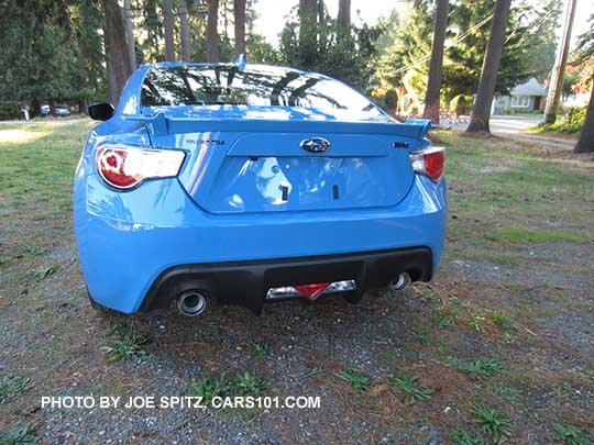 016 Subaru BRZ Series.HyperBlue rear view with LED lights