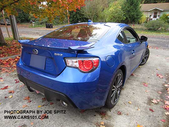 rear view 2016 Subaru BRZ Limited, WR Blue color shown
