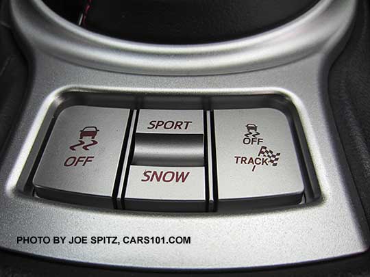 2017 Subaru BRZ Limited automatic transmission stability control setting with Snow, Sport, and new for 2017 Track settings