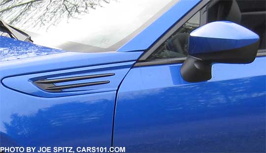 WR Blue 2017 BRZ Limited front fender trim and outside mirror