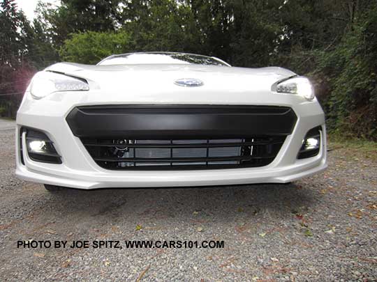 front view 2017 Subaru BRZ Limited, LED  fog lights, white pearl color