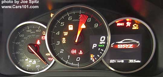 2017 BRZ Limited gauges showing dash/warning lights on engine start up