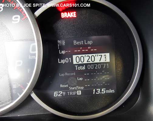 2017 Subaru BRZ Limited digital performance gauge lap timer