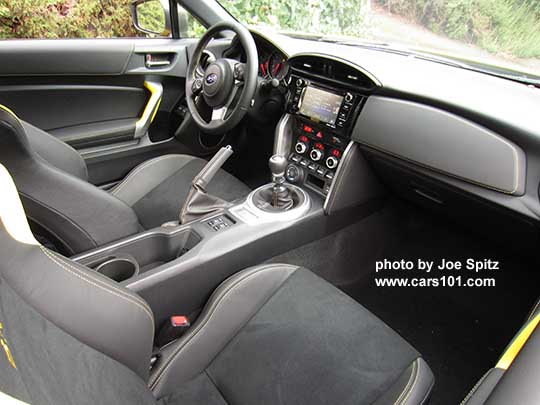 2017 Subaru BRZ Limited Series.Yellow interior and console. Black alcantara and Charlesite Yellow seat bolsters, door accents, and dash stitching. Only 500 Series.Yellow.