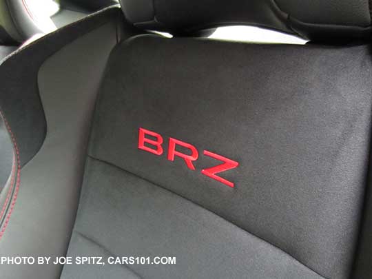 2017 Subaru BRZ Limited red embroidered BRZ seat back logo