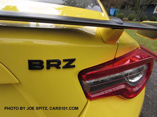 2017 Subaru BRZ Limited Series.Yellow black rear BRZ logo
