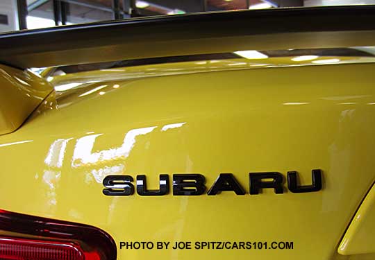 2017 Subaru BRZ Limited Series.Yellow black Subaru badge on left rear