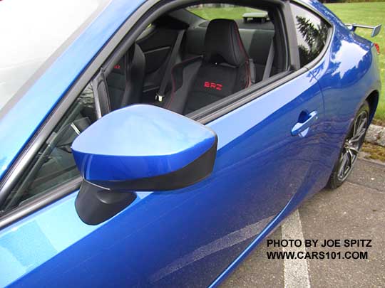 WR Blue 2017 BRZ Limited  outside mirror with body colored upper and black bottom half
