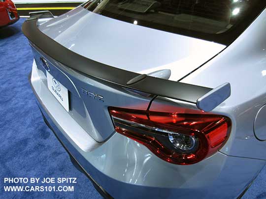 2017 silver BRZ rear spoiler, photo taken at the Seattle Auto Show, November 2016