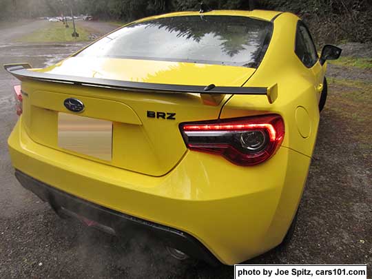 rear view 2017 Subaru BRZ Limited Series.Yellow. Only 500 made