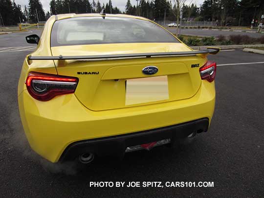 rear view 2017 Subaru BRZ Limited Series.Yellow. Only 500 made