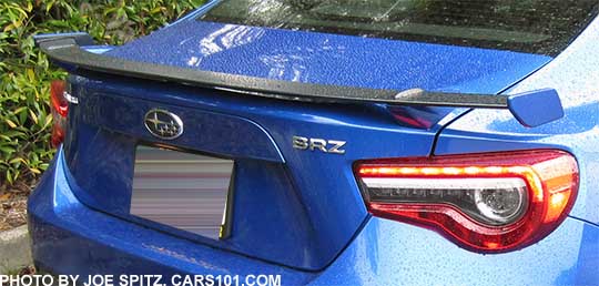 rear taillight and spoiler, WR Blue 2017 Subaru BRZ Limited