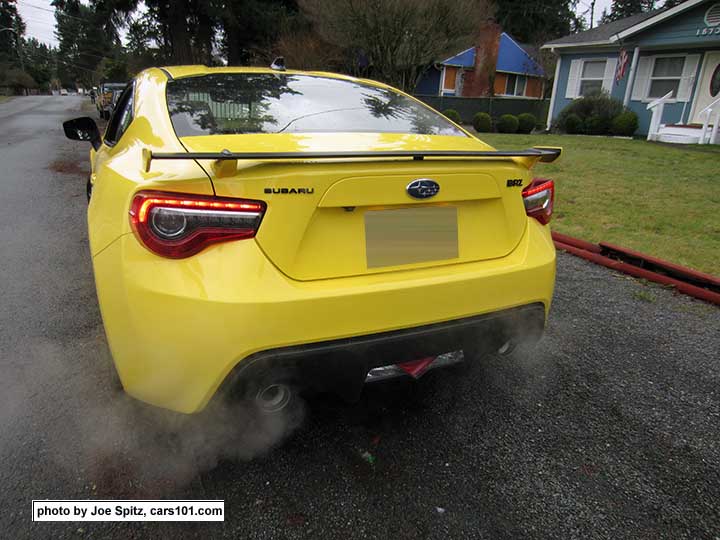 rear view 2017 Subaru BRZ Limited Series.Yellow. Only 500 made