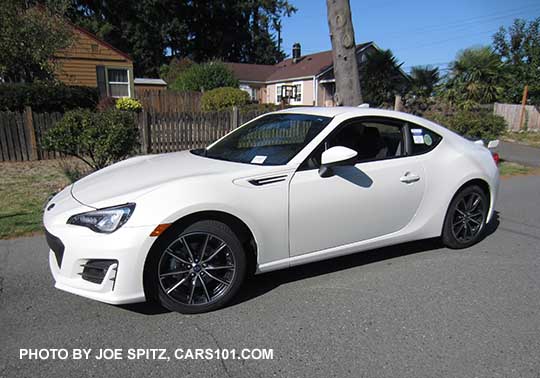 2017 Subaru BRZ side view, white shown