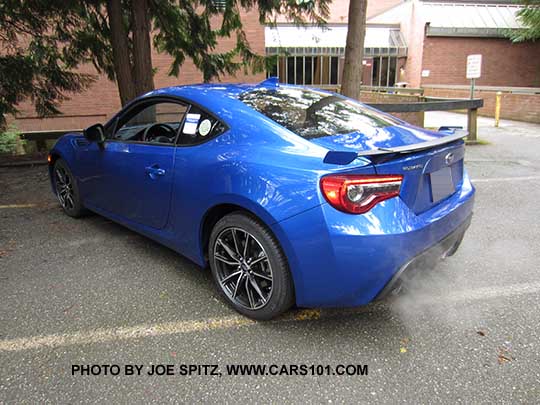 rear view 2017 Subaru BRZ Limited, WR Blue color