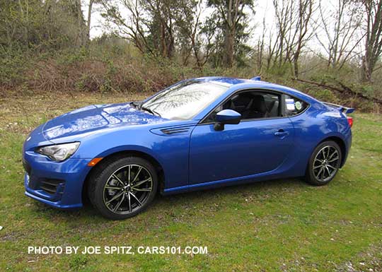 2017 WR Blue Subaru BRZ side view