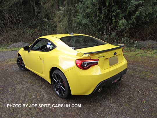 rear view 2017 Subaru BRZ Limited Series.Yellow. Only 500 made, all Charlesite Yellow