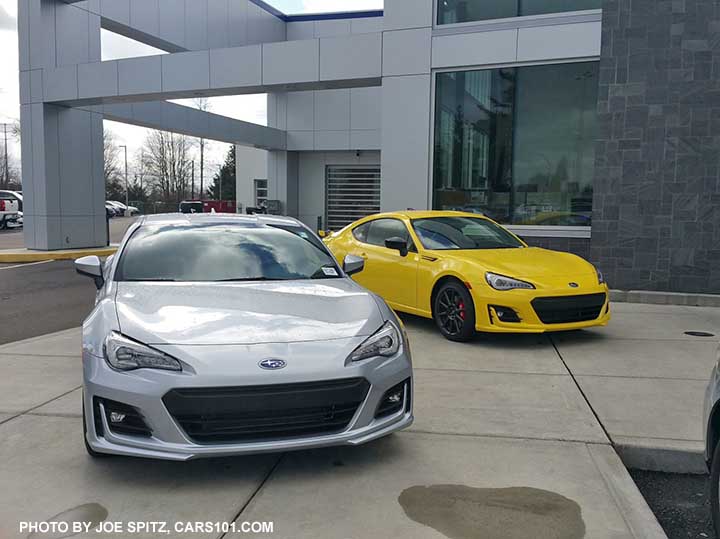 two 2017 Limited BRZs- Ice silver and Series.Yellow