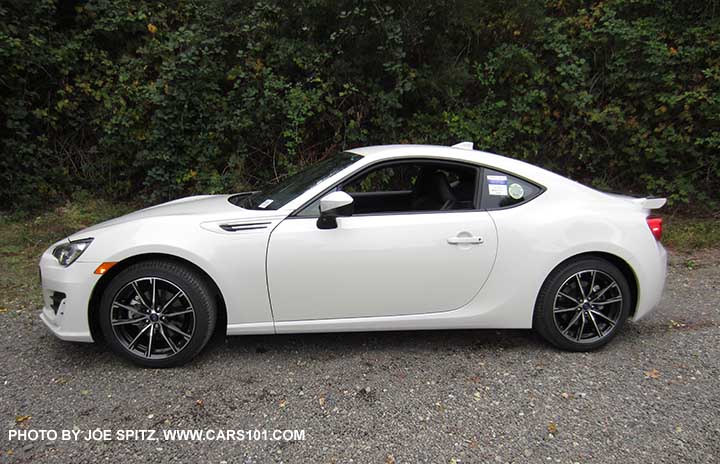 profile view 2017 Subaru BRZ Limited,  crystal white pearl color