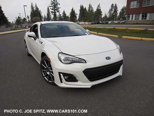 front view crystal white  2017 Subaru BRZ Limited with optional performance Package #02
