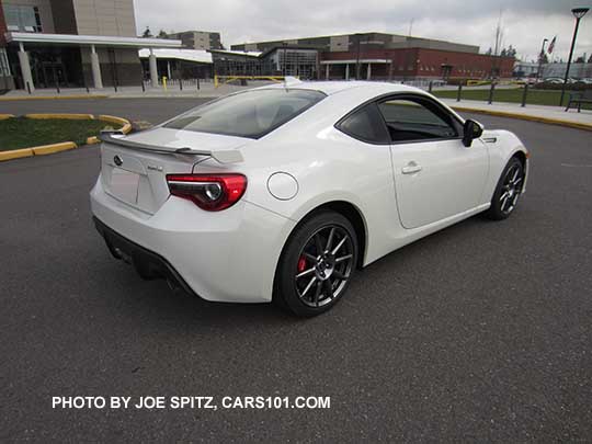 crystal white  2017 Subaru BRZ Limited with optional performance Package #02 - 17" high luster dark gray alloys, brembo brakes, upgraded Sachs suspension