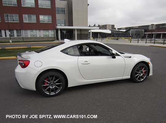 crystal white  2017 Subaru BRZ Limited with optional performance Package #02 - 17" high luster dark gray alloys, brembo brakes, upgraded Sachs suspension