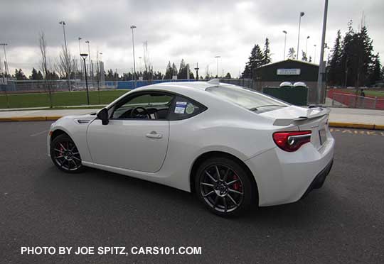crystal white  2017 Subaru BRZ Limited with optional performance Package #02 - 17" high luster dark gray alloys, brembo brakes, upgraded Sachs suspension