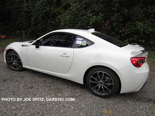 side view 2017 Subaru BRZ Limited,  white pearl color