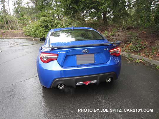 rear view 2017 Subaru BRZ Limited, WR Blue color