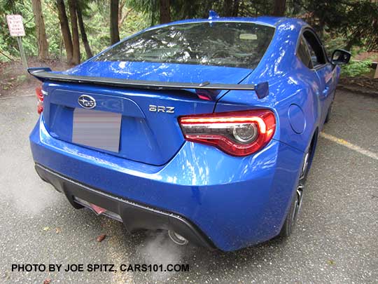 rear view 2017 Subaru BRZ Limited, WR Blue color