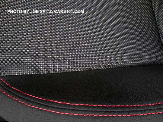 2017 Subaru BRZ Premium black cloth seat material with red stitching