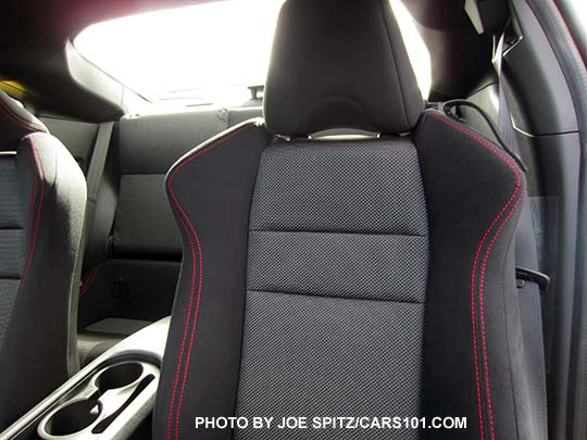 2017 Subaru BRZ Premium  cloth front seats, red stitching, no seatback logo