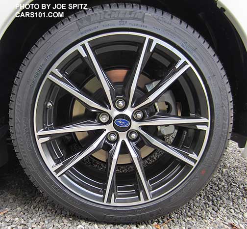 2017 BRZ 17" dark gray and silver machined 10 spoke alloy wheel
