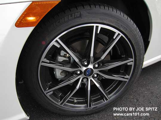 2017 Subaru BRZ Premium and Limited 17x7" machined dark gray/silver alloy wheel