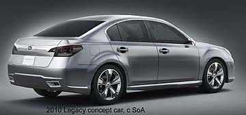 2010 Subaru Legacy concept car rear and side view