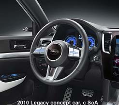 steering wheel, 2010 Subaru Legacy concept car