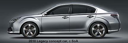side view of the 2010 Subaru Legacy concept car