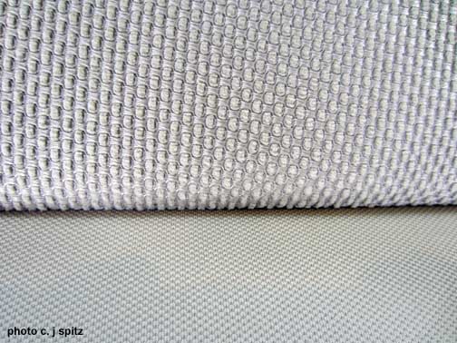 close-up of subaru crosstrek ivory beige cloth
