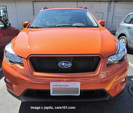 subaru crosstrek sport mesh grill, tangerine orange shown