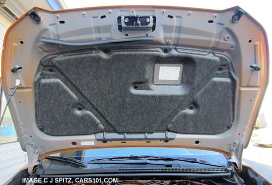 underhood insulation hood on crosstrek CVT models