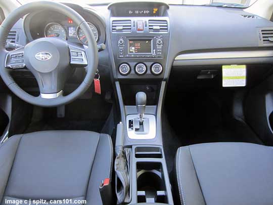 xv crosstrek interior, limited with leather and navigation gps shown