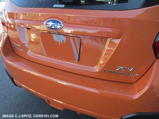 xv crosstrek rear bumper without optional rear bumper cover