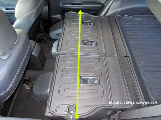 subaru xv crosstrek rear seat folded flat