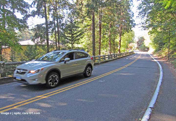 destert khaki crosstrek on the road