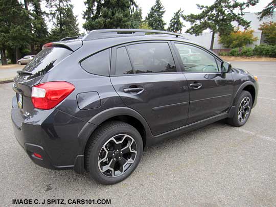 crosstrek, dark with, with optional body side moldings. photo by joe spitz, cars101.com