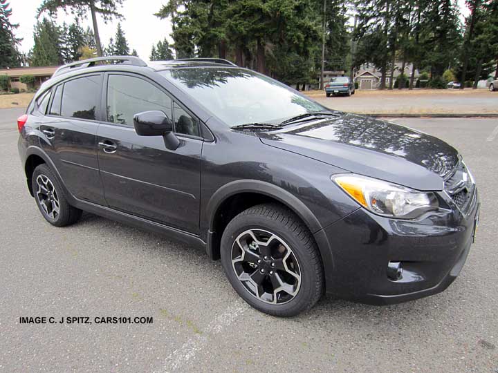 xv crosstrek, dark gray color, with optional body side moldings. photo by cars101.com/joe spitz