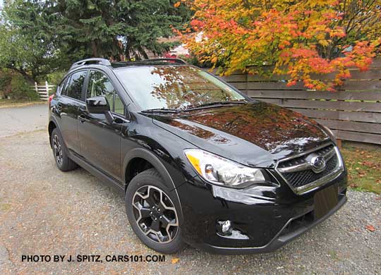 crystal black subaru crosstrek side view