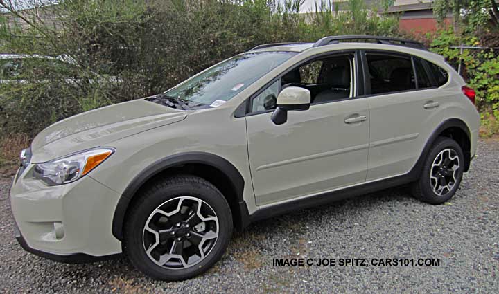 destert khaki Subaru Crosstrek with optional body side moldings