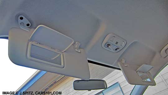 2013 subaru crosstrek sunvisors with mirrors