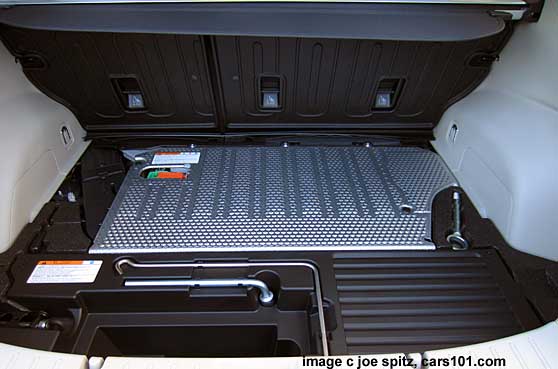 crosstrek hybrid cargo area battery is under the cargo floor